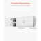White Wall-Mounted Laundry Cabinet with 3 Doors and Adjustable Shelves 54 in